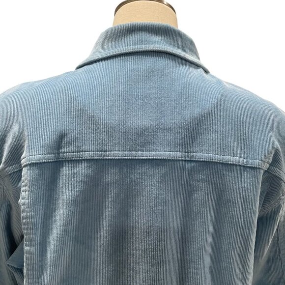 LL Bean Petite Blue Corduroy Jacket Classic Casual Lightweight Layering Preppy - Picture 8 of 12